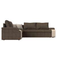 Угловой диван Николь (рогожка коричневый бежевый) - Изображение 3
